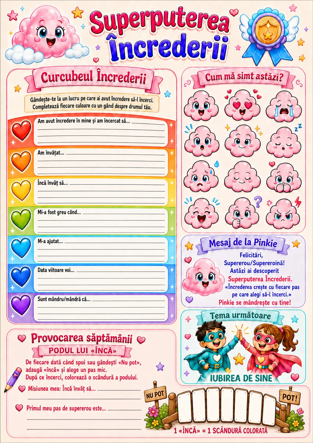Exemplu de material Pinkie despre Superputerea Încrederii